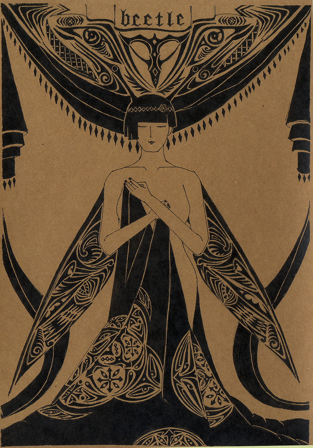 牛皮纸手绘插画