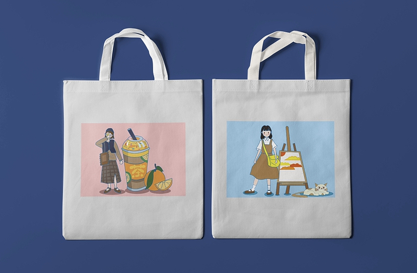 简约清新的文创设计（图ZMjMzOTA0NTQw） - 艺术插画 - 站酷设计师橙子酱哦原创素材 - 站酷ZCOOL