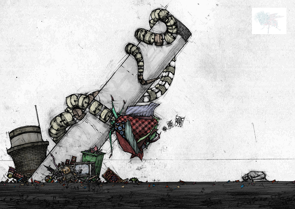 《塑料花》（图ZMTk5MzQzNzI0） - 艺术插画 - 站酷设计师肥蝇原创素材 - 站酷ZCOOL