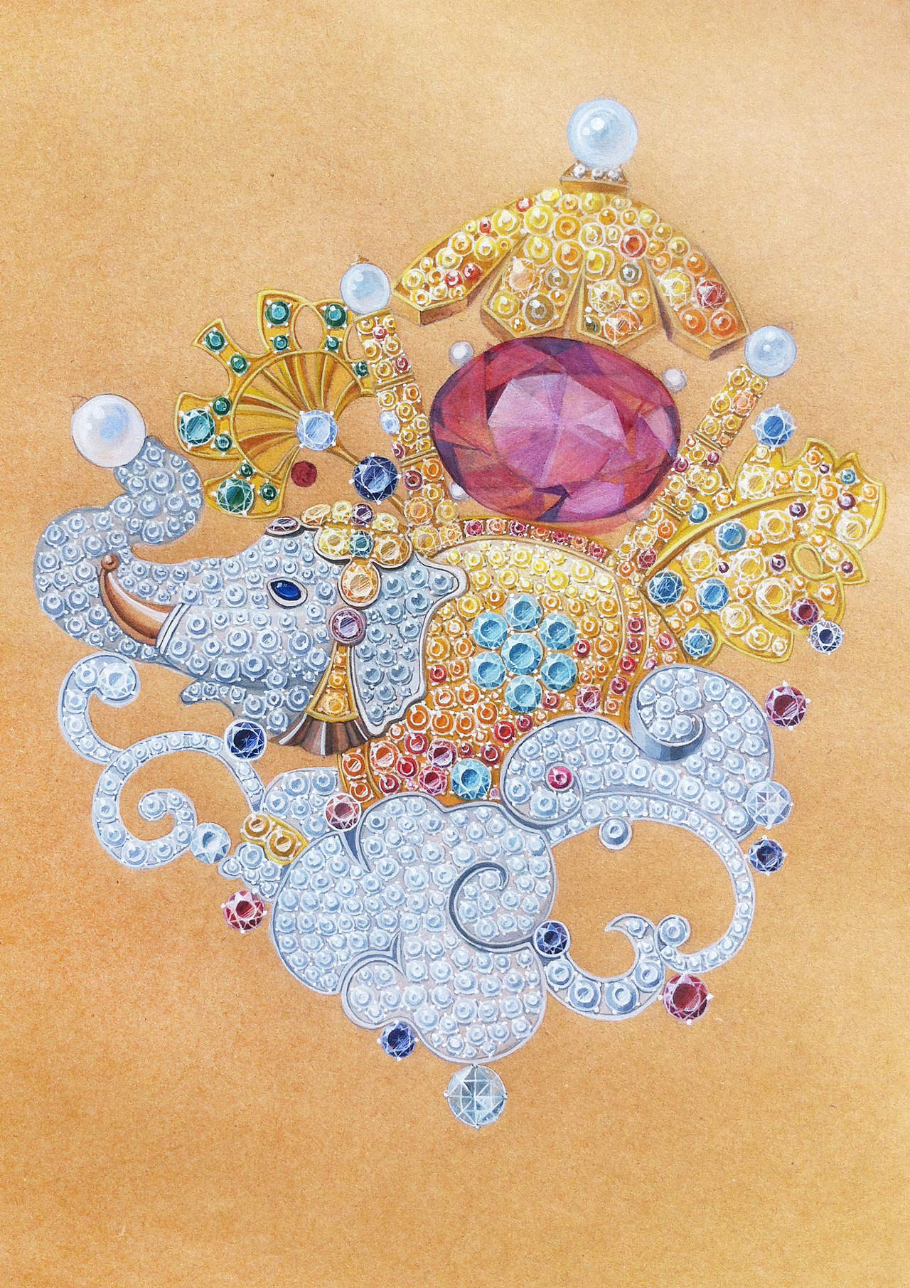 珠宝首饰手绘|手工艺|首饰设计|黄小懒lazyh - 原创作品 - 站酷 (zcoo