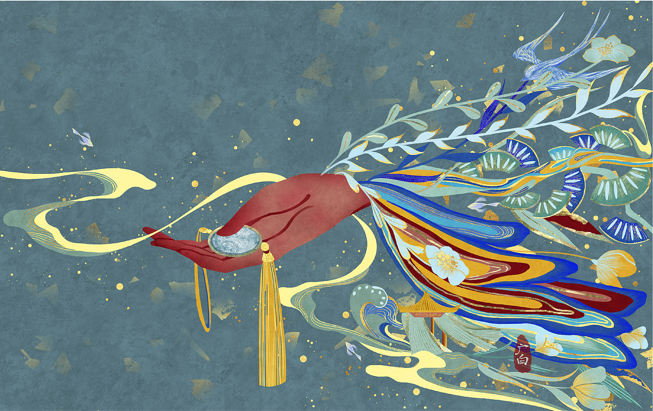 或许是国风吧（图ZMjg2NzkyNzI0） - 商业插画 - 站酷设计师广白GB原创素材 - 站酷ZCOOL