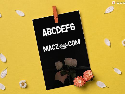 Rock Stencil时尚断笔现代字体