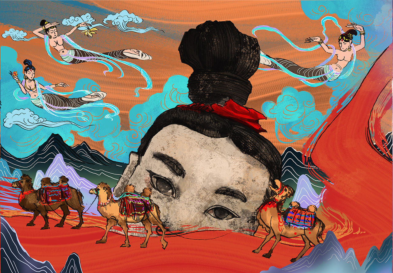 丝绸路上的未来（图ZMTI5NDg1Njc2） - 商业插画 - 站酷设计师阿三的先生原创素材 - 站酷ZCOOL