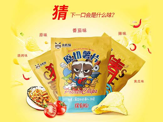 臭脸猫薯片包装策划设计