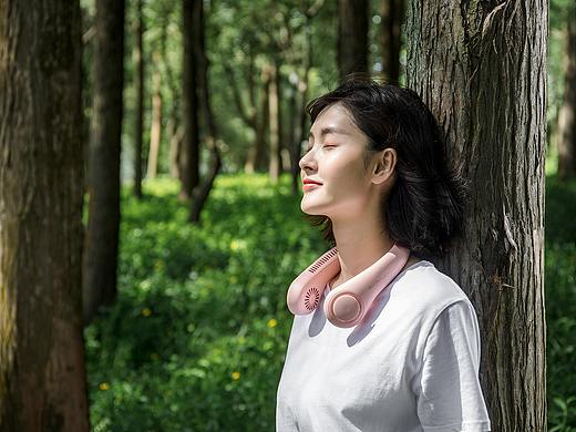 几素(JISULIFE)无叶挂脖小风扇