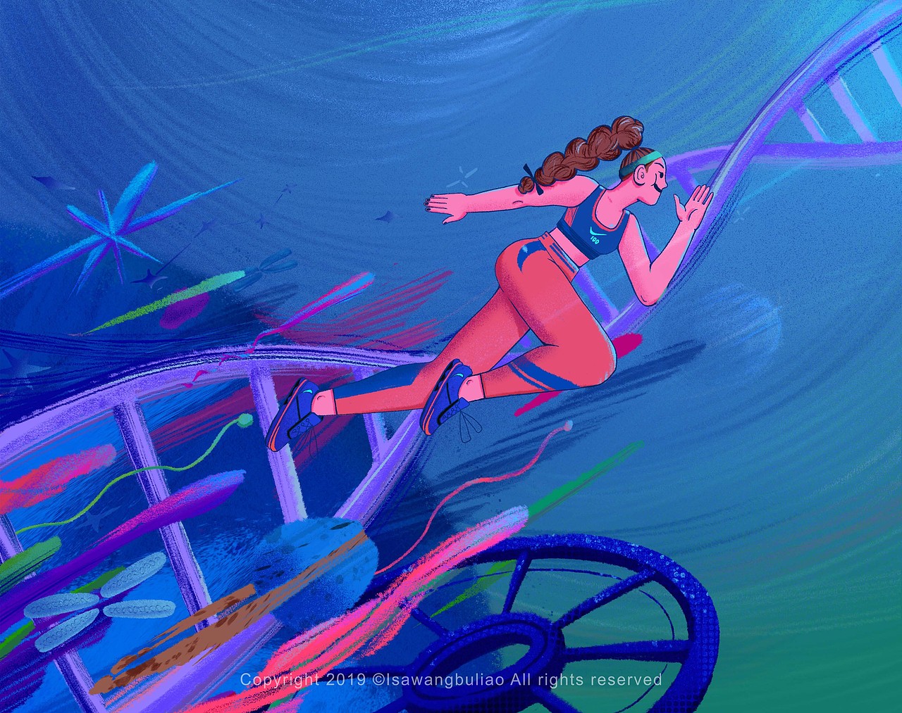 太空女孩（图ZMTk4ODI2ODk2） - 商业插画 - 站酷设计师汪步了原创素材 - 站酷ZCOOL