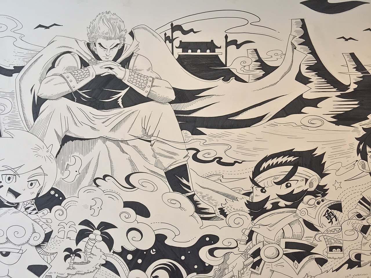 给成都游戏公司墨灵科技做的漫画墙绘（图ZMzAwODkyODA=） - 新锐潮流插画 - 站酷设计师jameslee1987原创素材 - 站酷ZCOOL