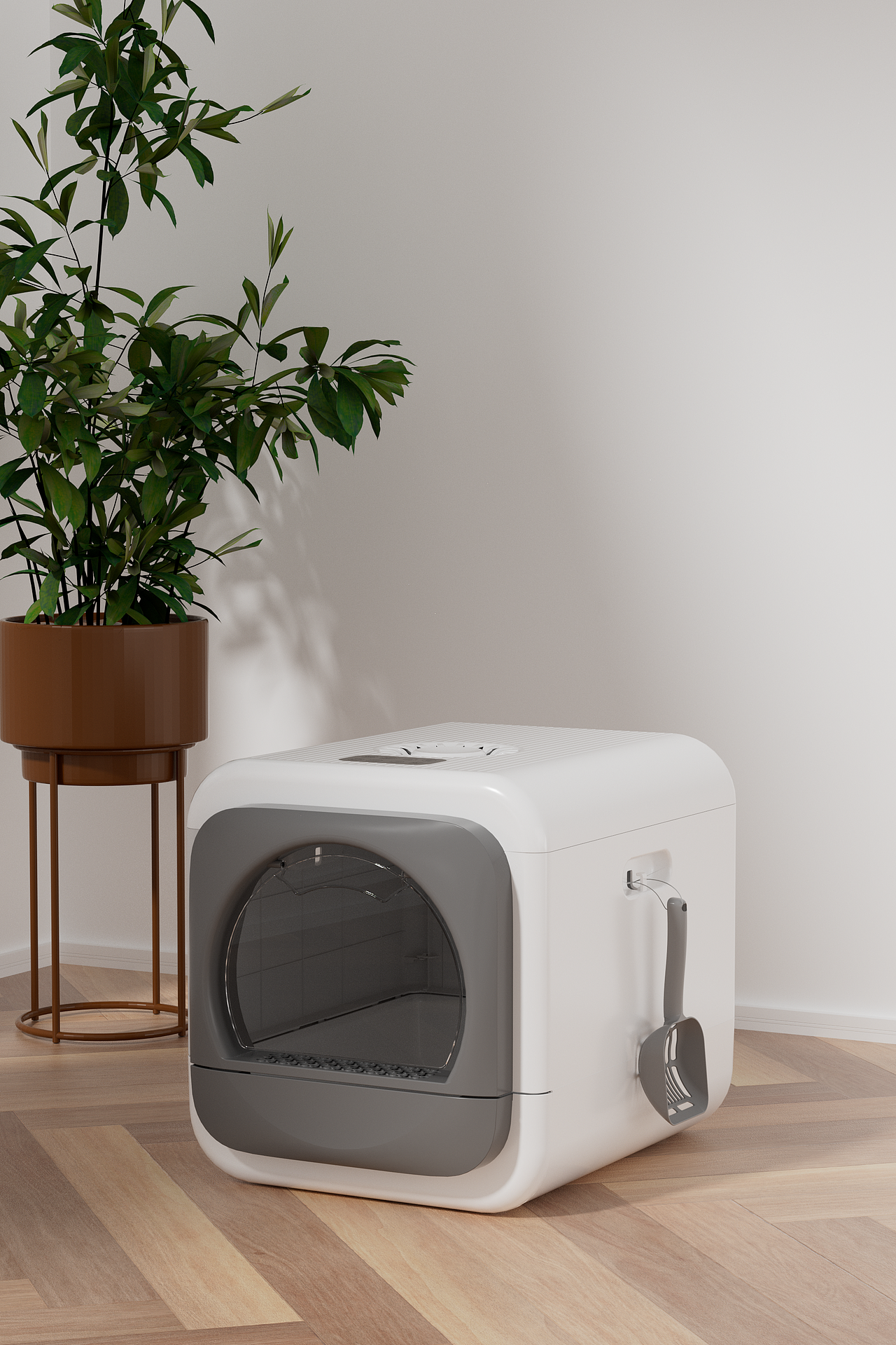 宠物用品 C4D oc渲染 智能除臭猫砂盆（图ZMzU2MTQxMzg0） - 产品 - 站酷设计师小顾不想起名原创素材 - 站酷ZCOOL