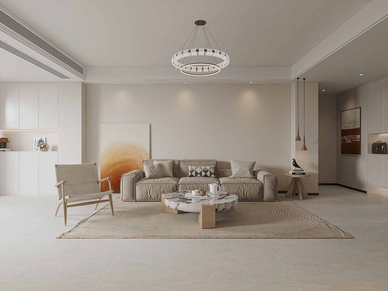 极简客餐厅现代效果图表现