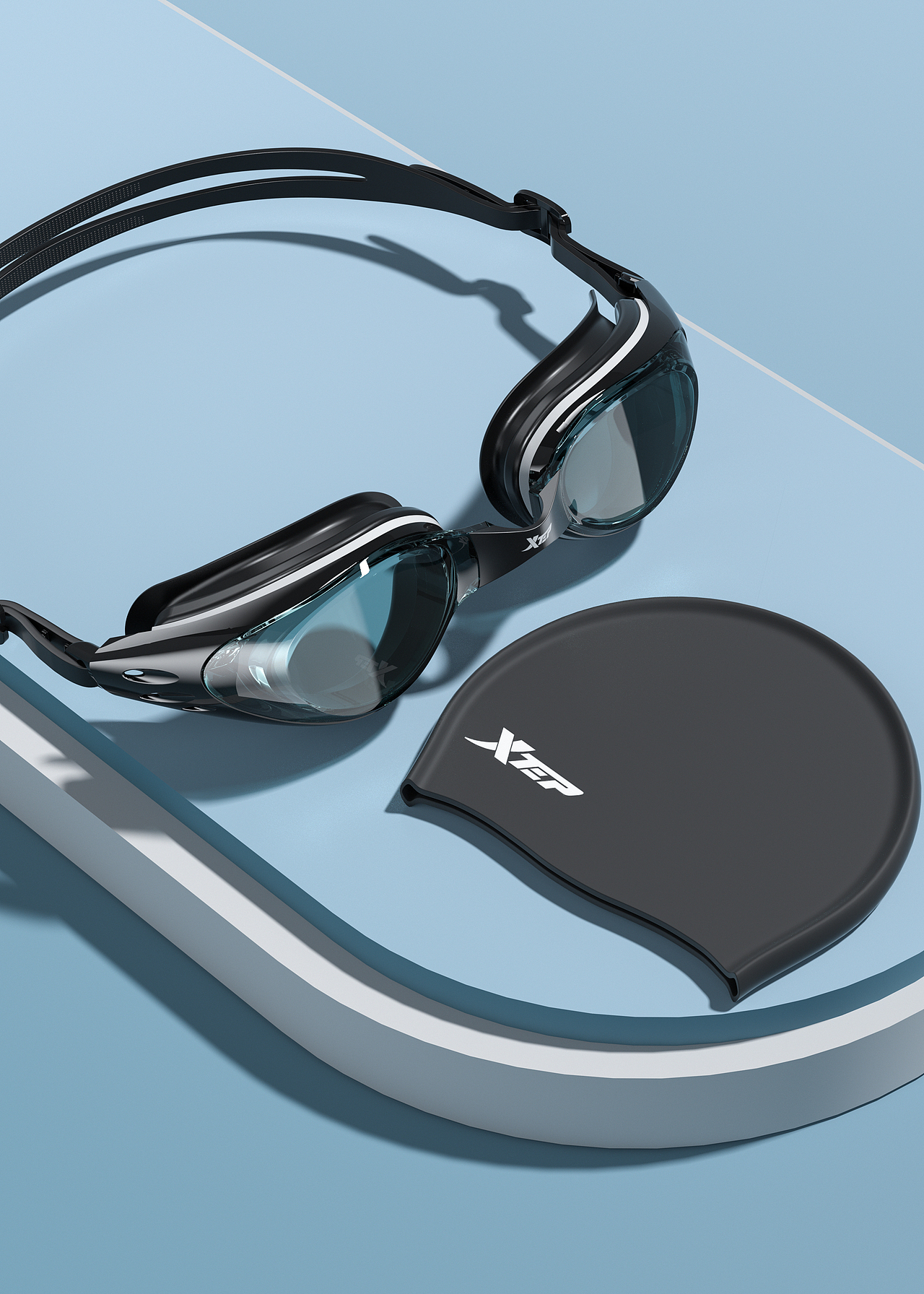 特步 | 泳镜建模渲染小合集