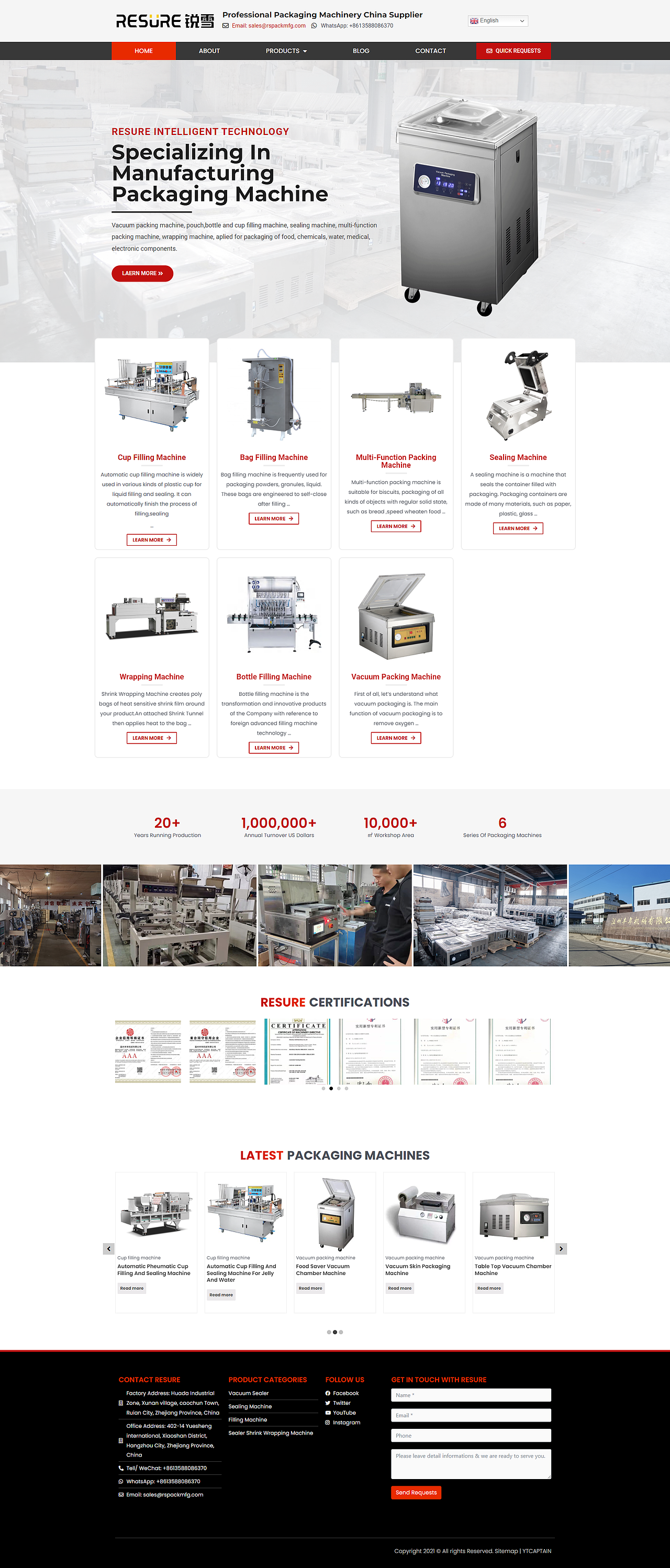 WordPress建站：包装设备厂家B2B外贸独立站案例（图ZMzQzNzkxMDI4） - 企业官网 - 站酷设计师哟派出海原创素材 - 站酷ZCOOL