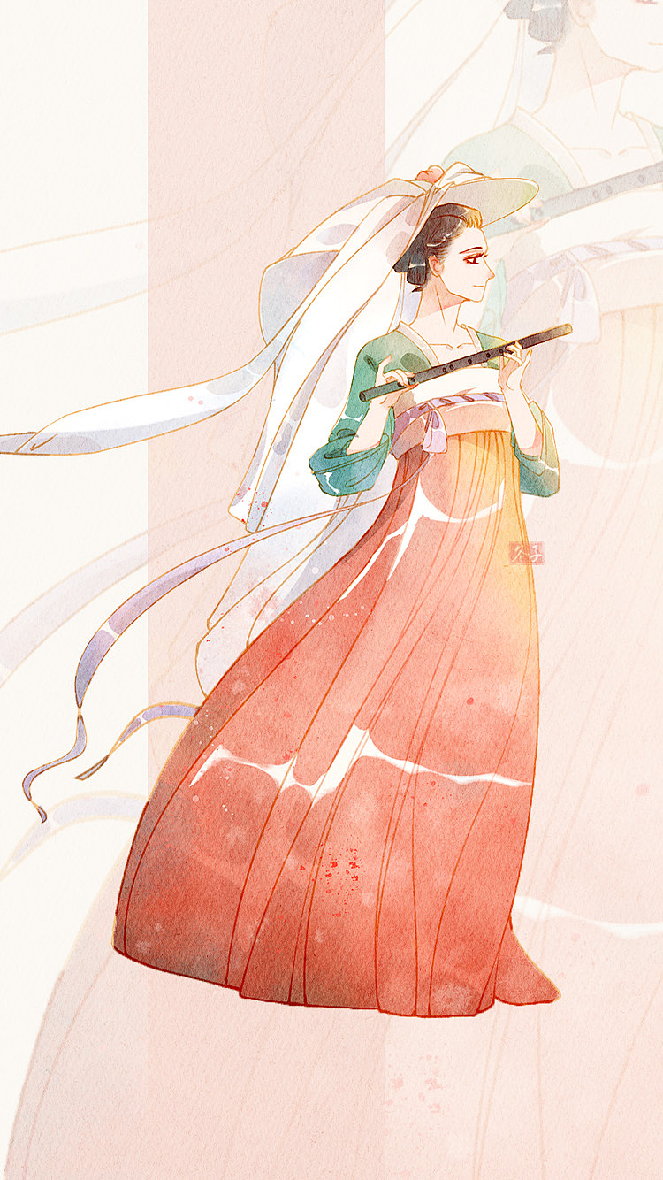 水彩人物九宫格