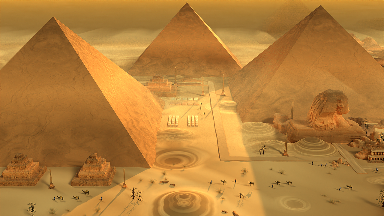 埃及金字塔三维场景