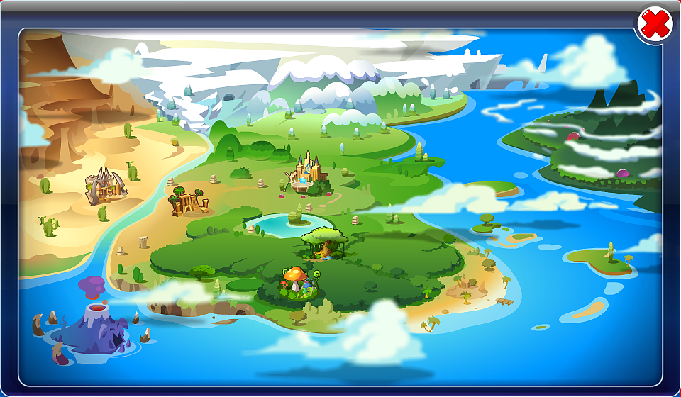 爱乐奇虚拟欢乐世界的游戏场景地图