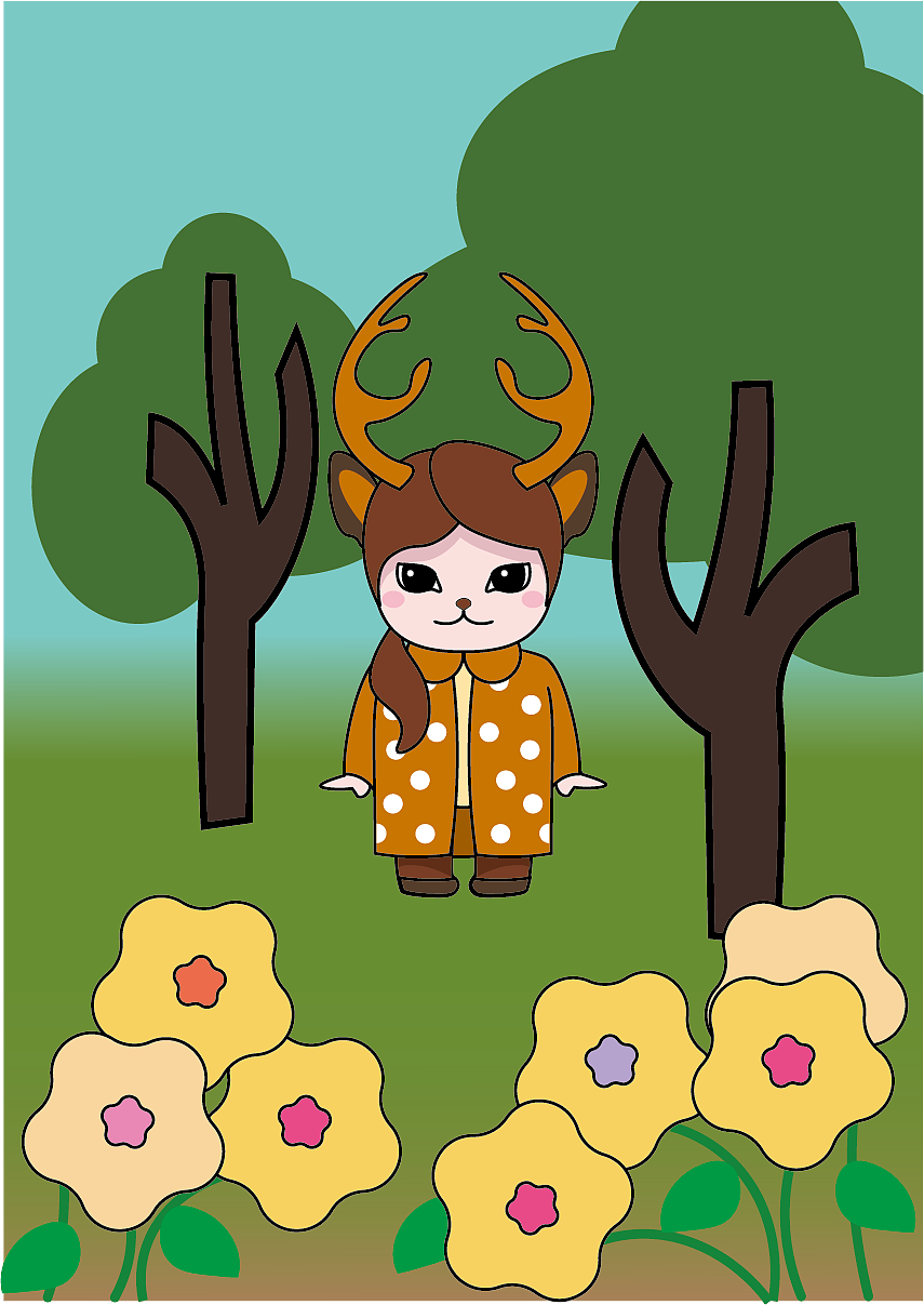 毛绒绒动物拟人女孩（图ZMzUyNzcwODc2） - 创作习作 - 站酷设计师多开花原创素材 - 站酷ZCOOL