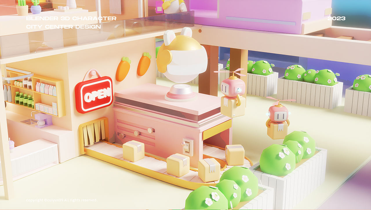 BLENDER 小场景练习—coco咖啡店（图ZMzMzODMzNzA0） - 场景 - 站酷设计师parkmiki原创素材 - 站酷ZCOOL
