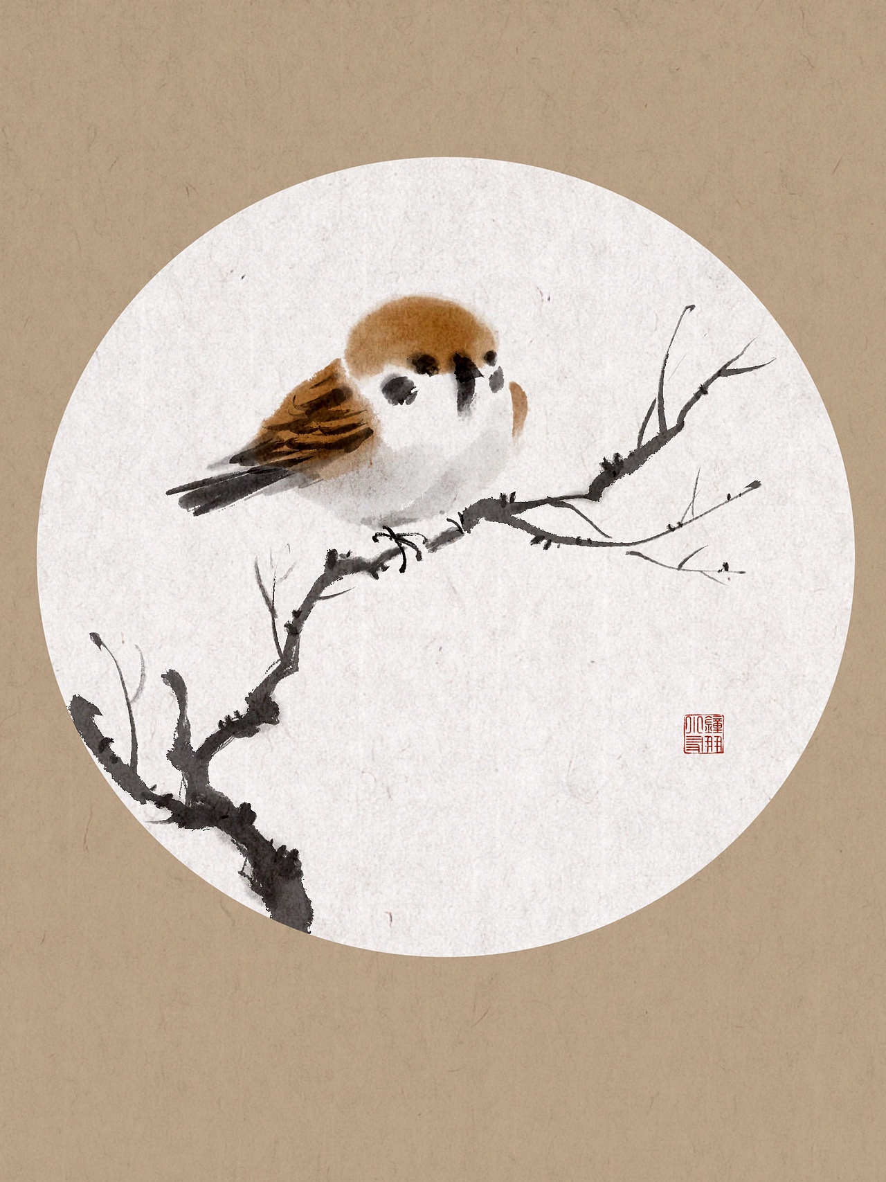 水墨花鸟系列（图ZMzYxMDIwODc2） - 儿童插画 - 站酷设计师钟小朋友原创素材 - 站酷ZCOOL