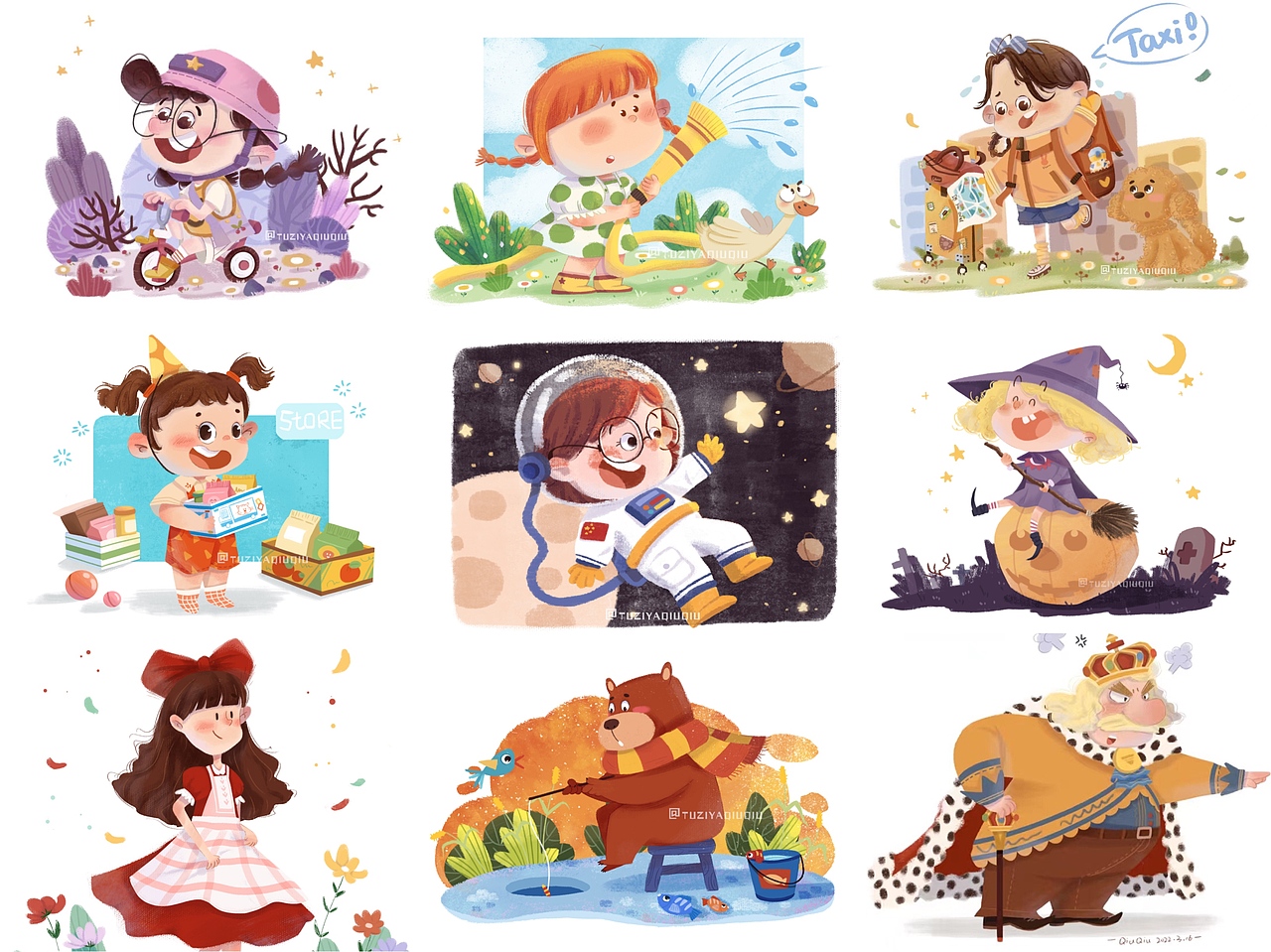 一些可爱小人儿（图ZMzAwNDgxODI0） - 儿童插画 - 站酷设计师兔子牙秋秋原创素材 - 站酷ZCOOL