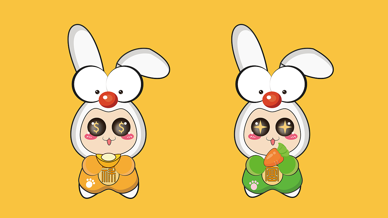 兔子形象设计稿（图ZMzM1MzIxMTAw） - IP形象 - 站酷设计师IS格润原创素材 - 站酷ZCOOL