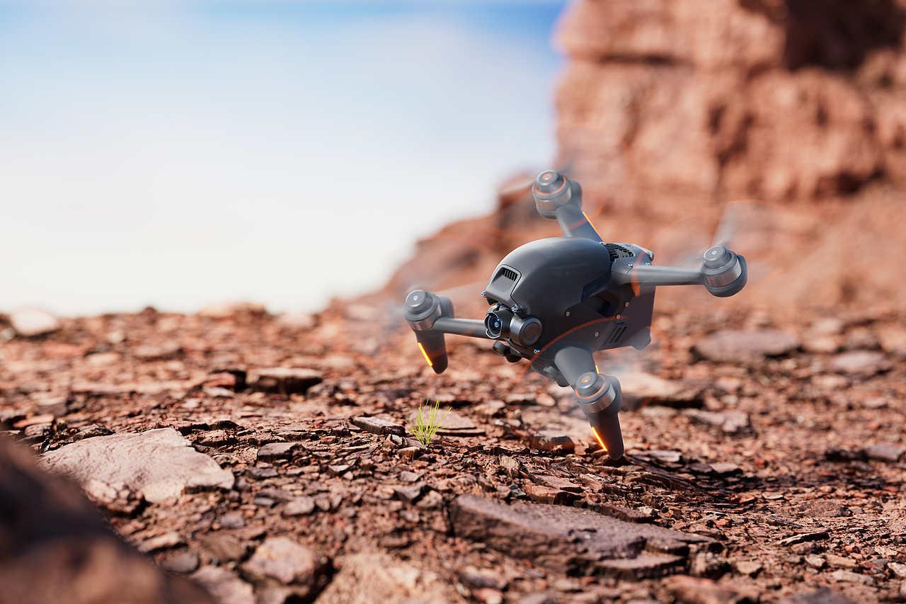 产品渲染—DJI FPV无人机（图ZMzM4NTA4NzI0） - 产品 - 站酷设计师静听雨落丿原创素材 - 站酷ZCOOL