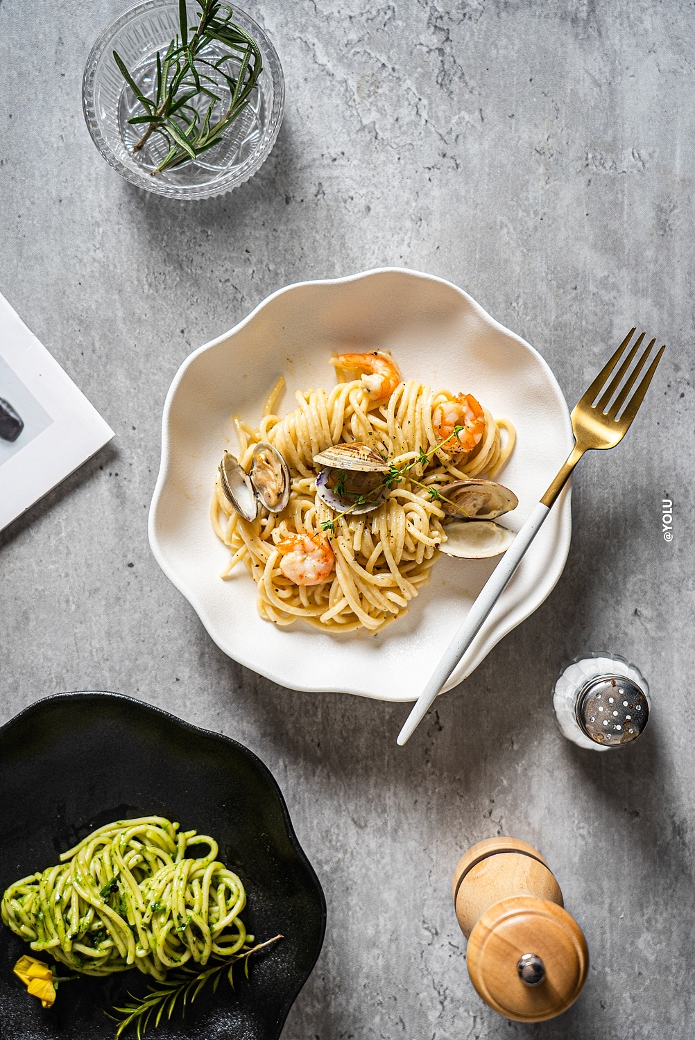 黑白西餐盘美食摄影（图ZMzQwNjA3MDAw） - 产品摄影 - 站酷设计师有鹿摄影视觉YOLU原创素材 - 站酷ZCOOL