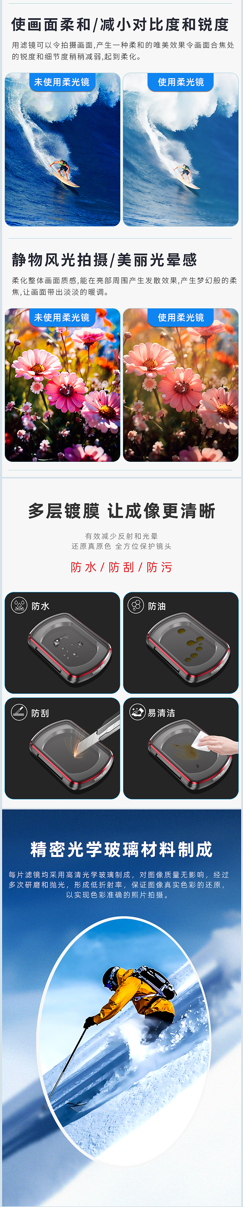 DJI大疆 Pocket3专用口袋相机 滤镜单个装 黑柔滤镜