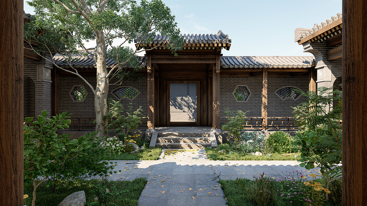 五一快乐,四合院设计