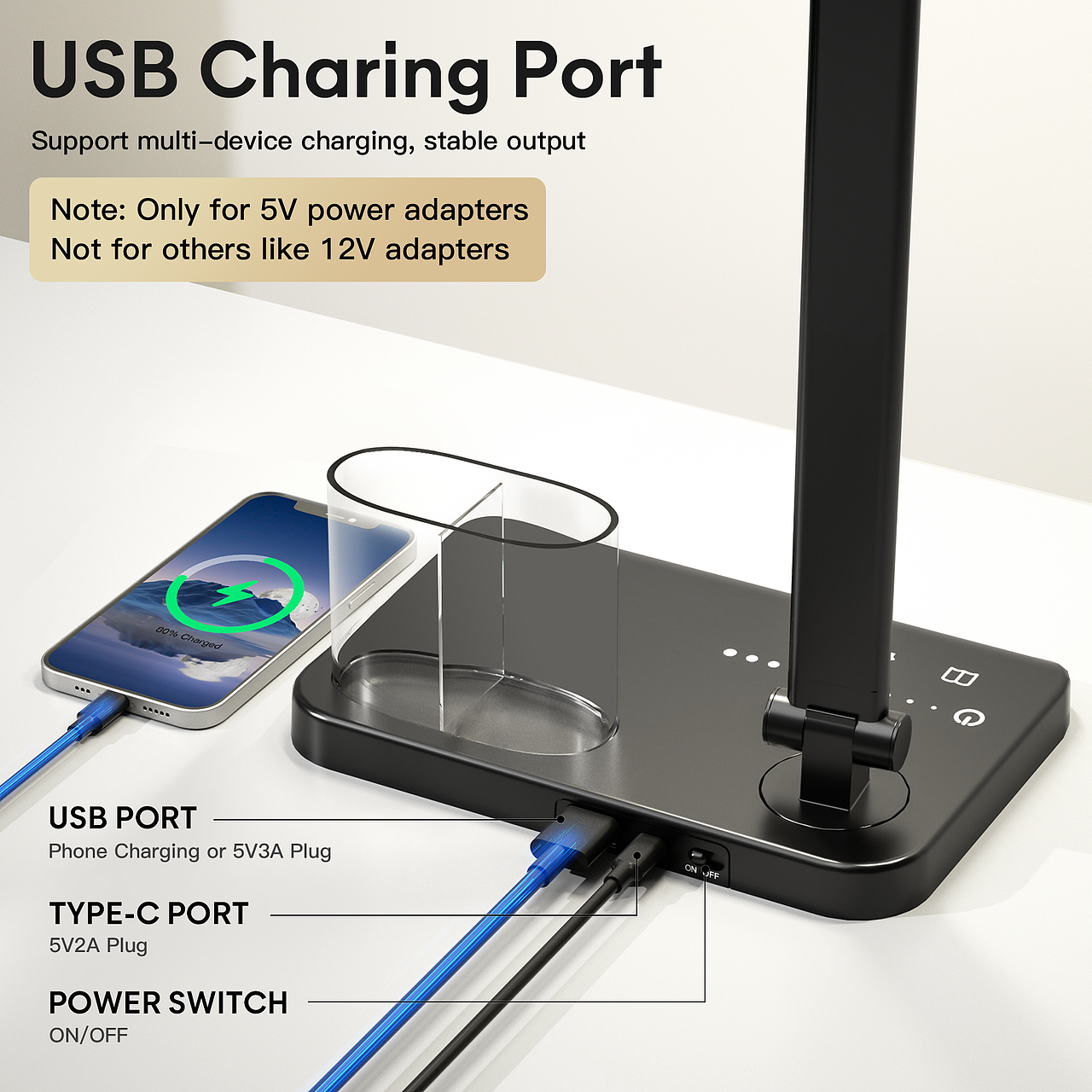 亚马逊 三头灯RGB渐变台灯