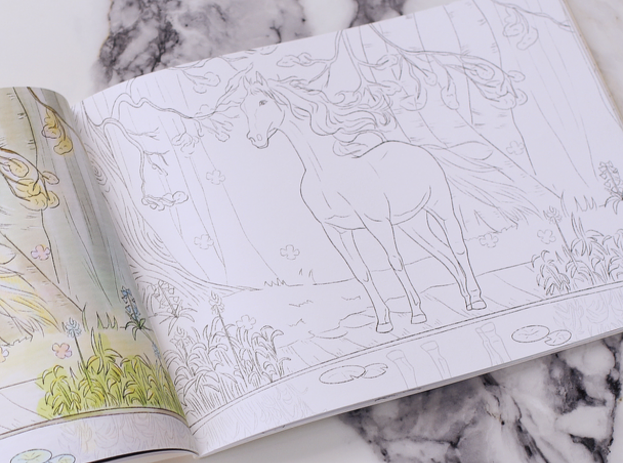 国风水彩插画-小学生减压涂色书