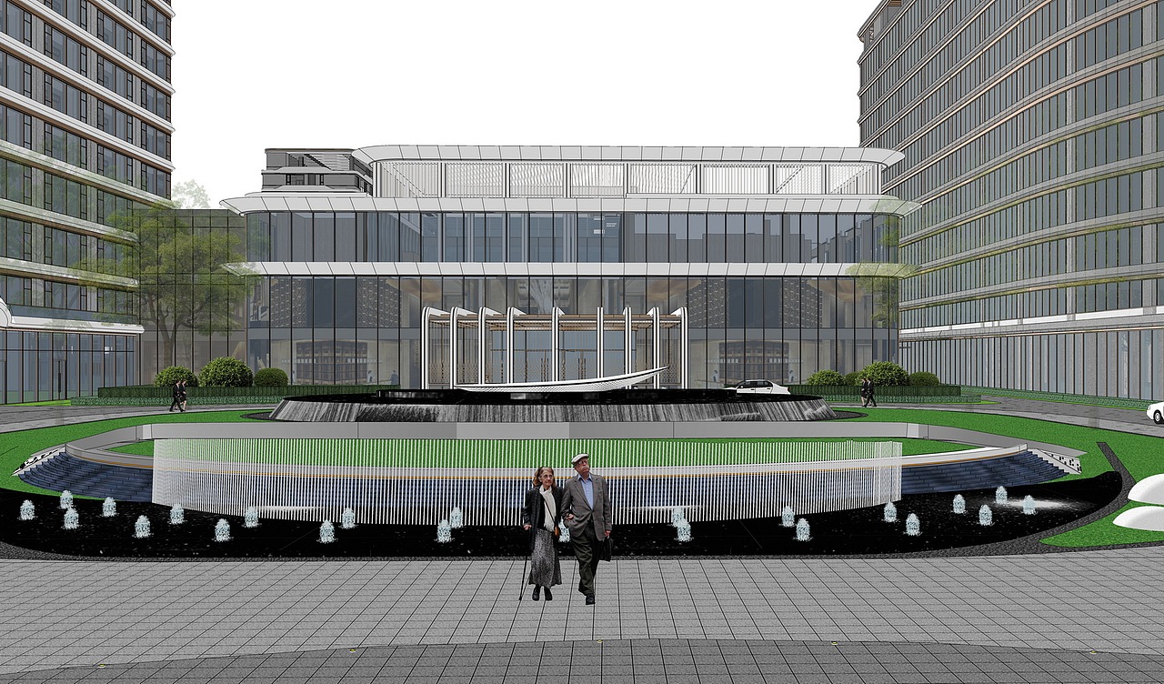 诸暨康养小镇示范区景观SU模型下载