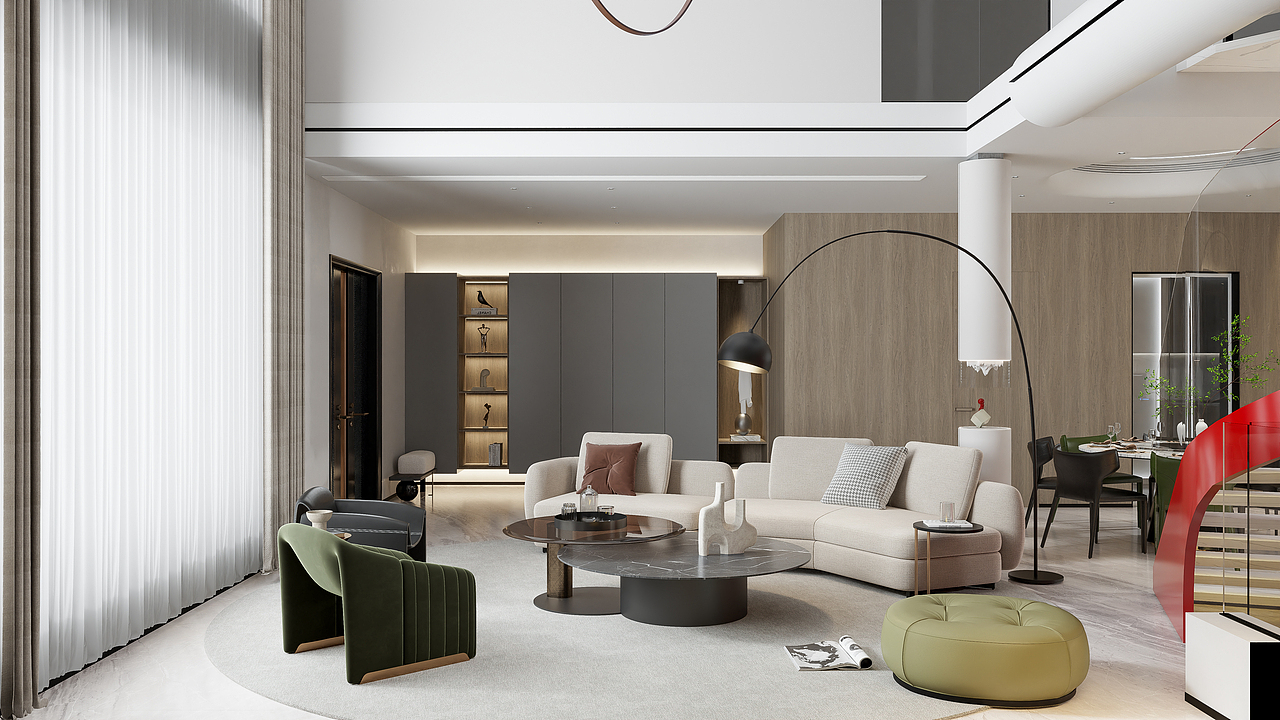 孟州复式效果图（图ZMzYwNzU5Njk2） - 家装设计 - 站酷设计师李工起床画图原创素材 - 站酷ZCOOL