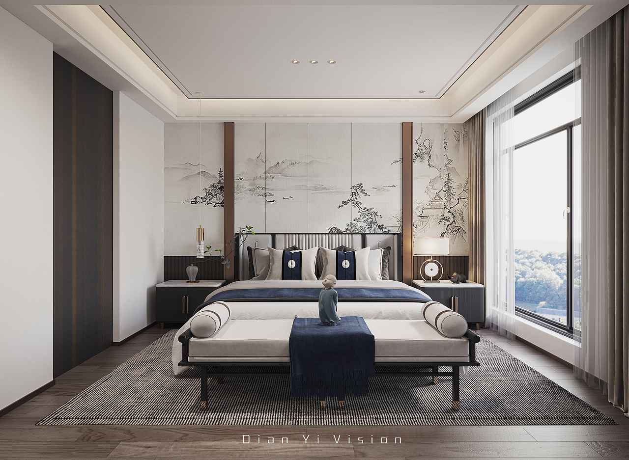 新中式别墅空间效果表现（图ZMzIxODU5OTcy） - 家装设计 - 站酷设计师Max点意原创素材 - 站酷ZCOOL