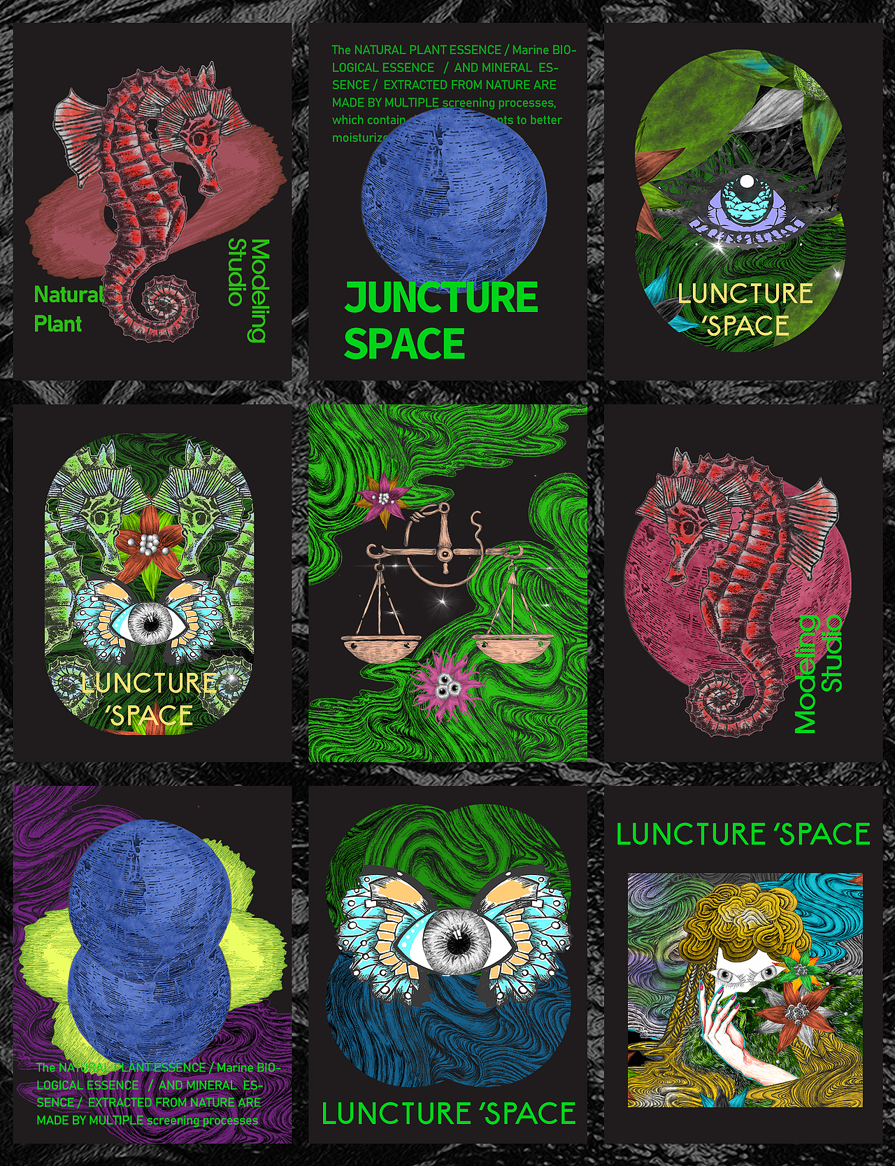 《LUNCTURE SPACE》烫染护理品牌设计（图ZMzIyMTU2NzI0） - 品牌 - 站酷设计师你好大海品牌设计原创素材 - 站酷ZCOOL