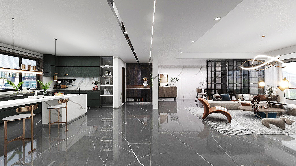 轻奢岩板——现代空间的解读（图ZMzQyNTE0NTA4） - 家装设计 - 站酷设计师时光李原创素材 - 站酷ZCOOL