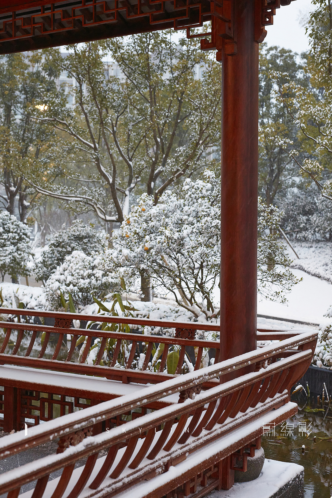 园林拍摄|建筑地产商业摄影|美成仙境的长沙星河湾雪景