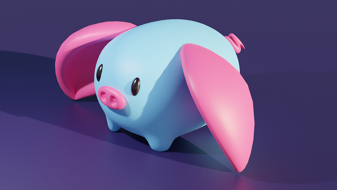 Blender打卡二 小猪猪（图ZMzMzOTg2MDI4） - 产品 - 站酷设计师鱼儿得水原创素材 - 站酷ZCOOL