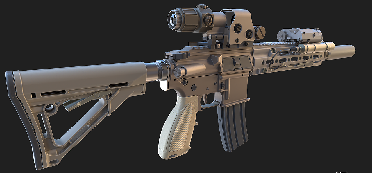 HK416硬表面枪械