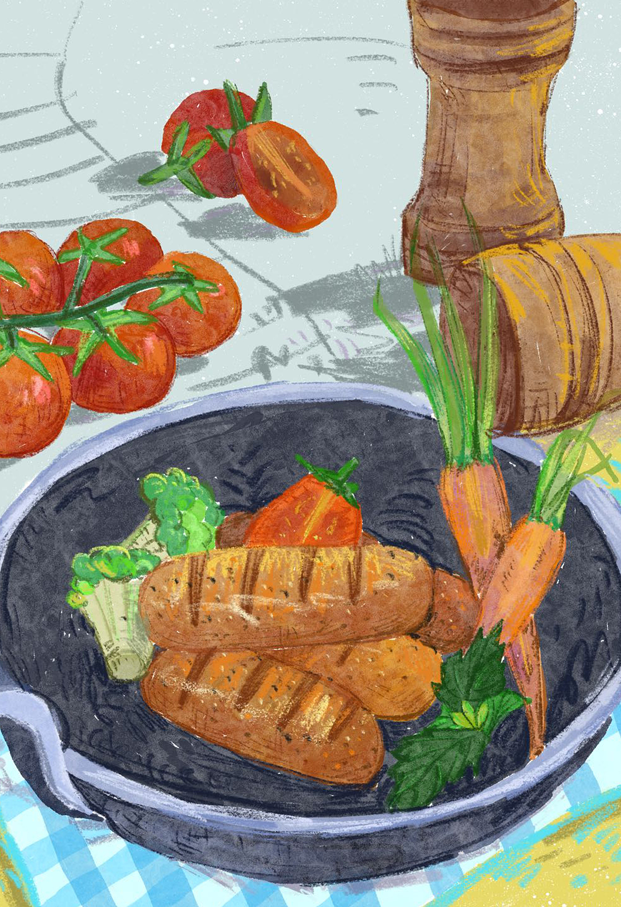 一些关于食物的插画