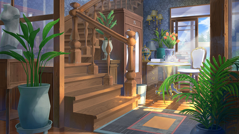 楼梯场景（图ZMzE3MDE3Njk2） - 其他动漫 - 站酷设计师猪猪猪猪猪啊啊啊原创素材 - 站酷ZCOOL