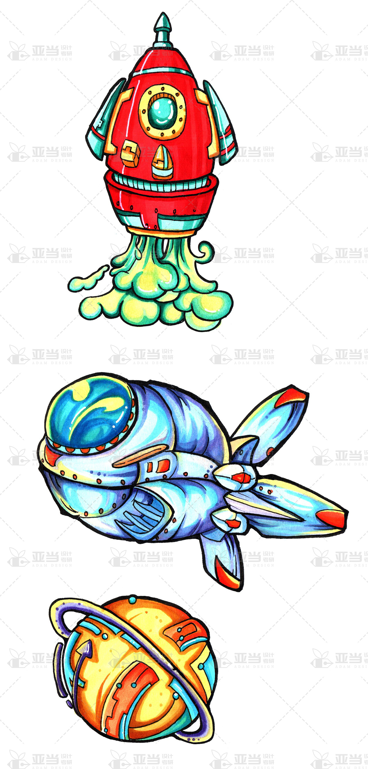 艺术设计考研科技类装饰画单体