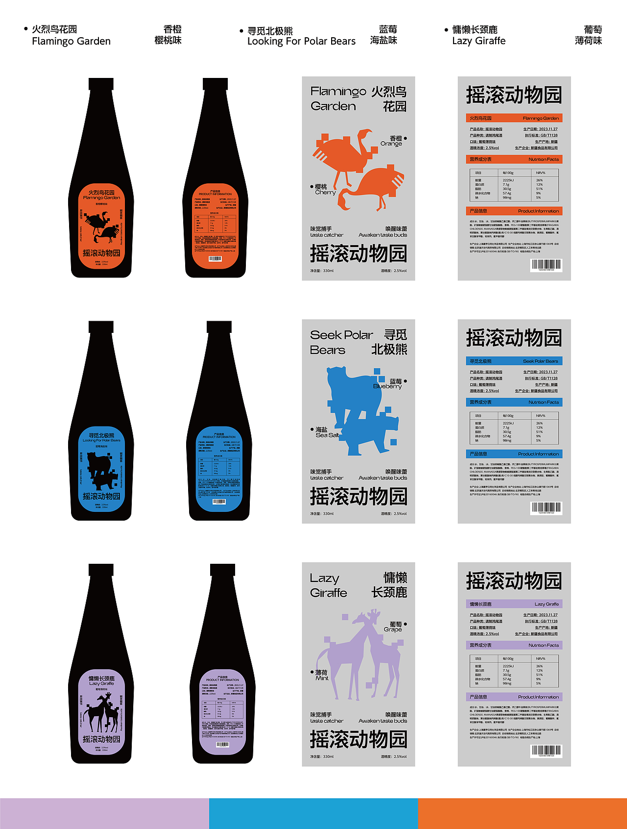 摇滚动物园口味调酒 | 包装设计(图ZMzYyMzQ5MDYw) - 包装 - 站酷设计师番茄不能收手原创素材 - 站酷ZCOOL