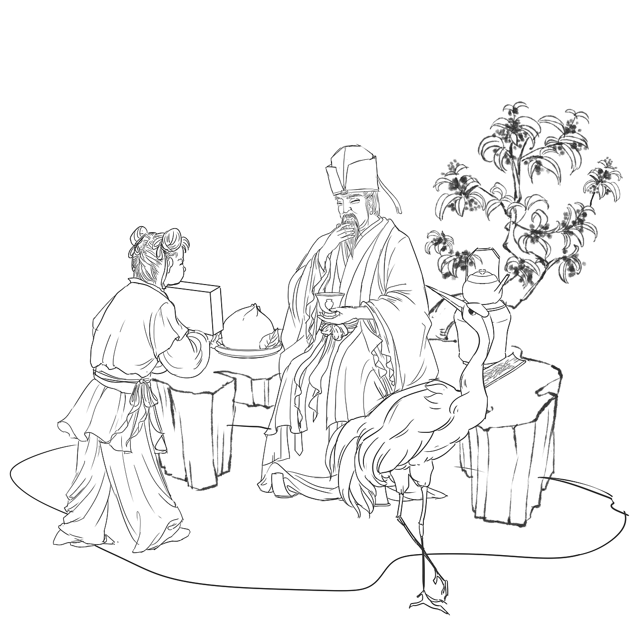 最近的几张古风小插画(合集))