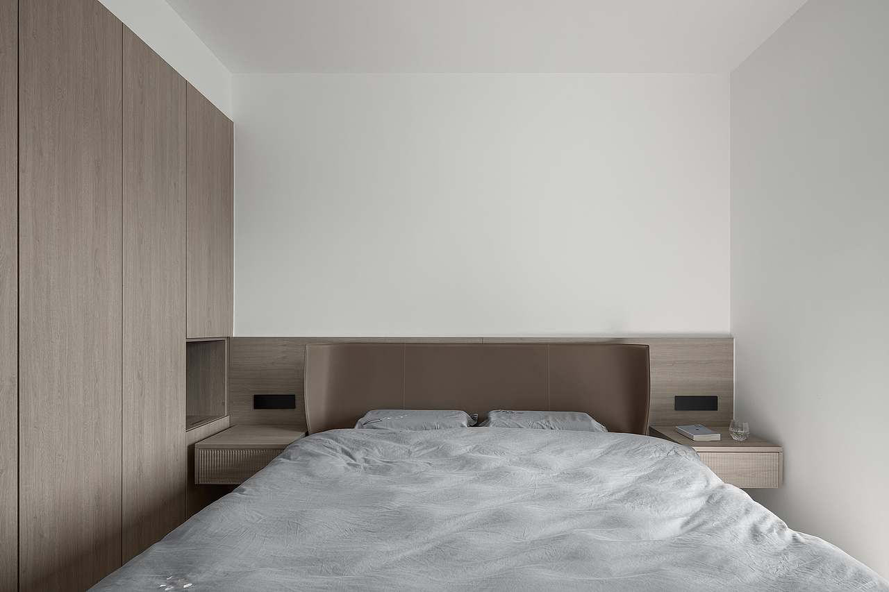 浅灰与原木设计，营造103m²三室一厅静谧感十足居所（图ZMzM0MTIzMDU2） - 家装设计 - 站酷设计师六品设计原创素材 - 站酷ZCOOL