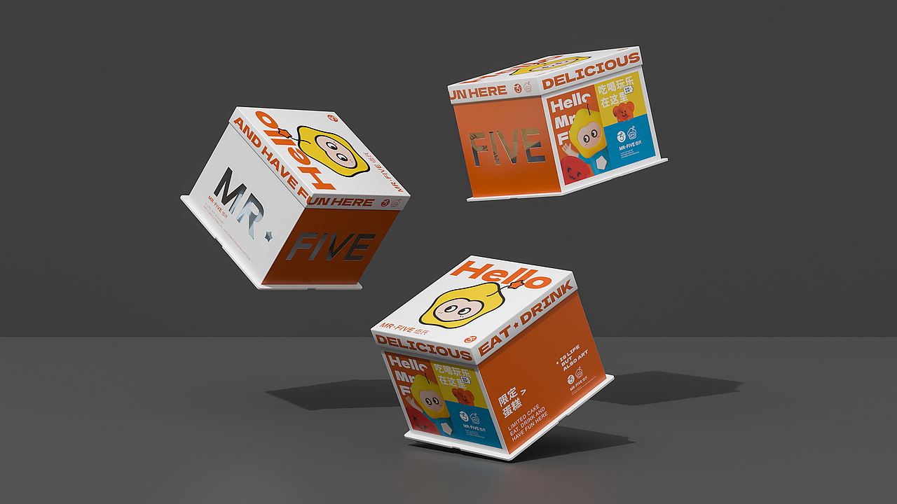 MR·FIVE伍氏面包丨C4D IP角色+蛋糕盒包装展示（图ZMzA0ODU1NTgw） - 人物/生物 - 站酷设计师雅痞浩浩原创素材 - 站酷ZCOOL