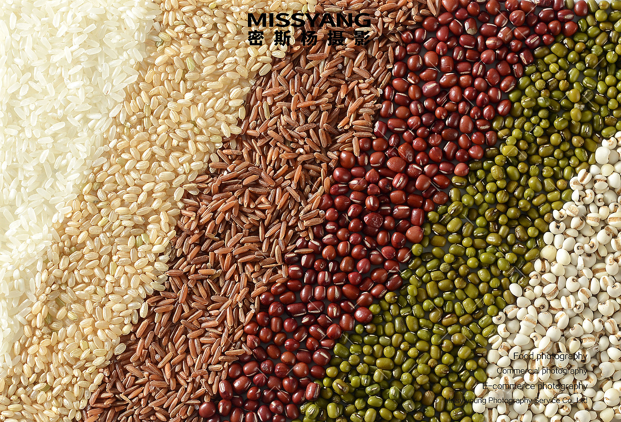 五谷杂粮绿豆红豆荞麦大米红米|美食摄影|×郑州密斯杨