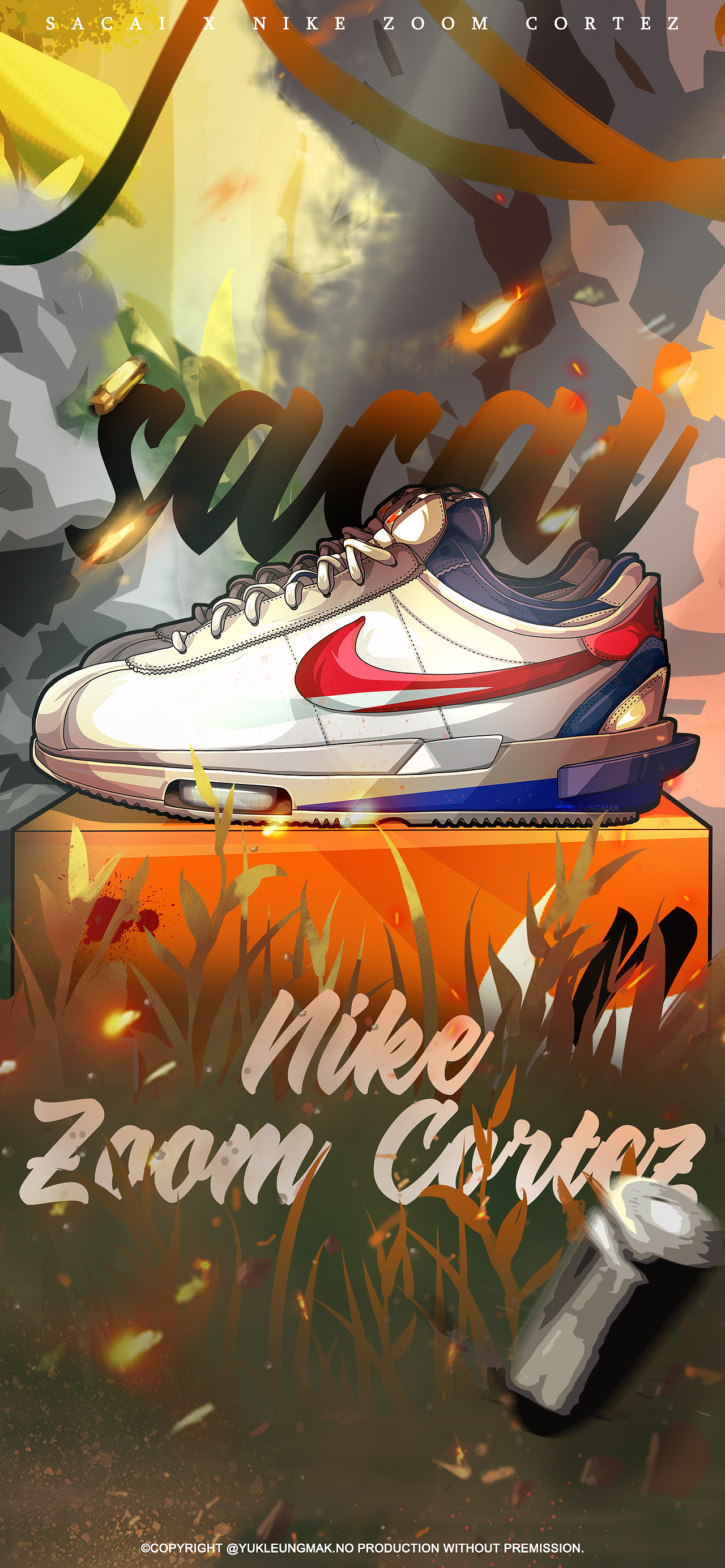 【球鞋插画】SACAI X NIKE ZOOM CORTEZ