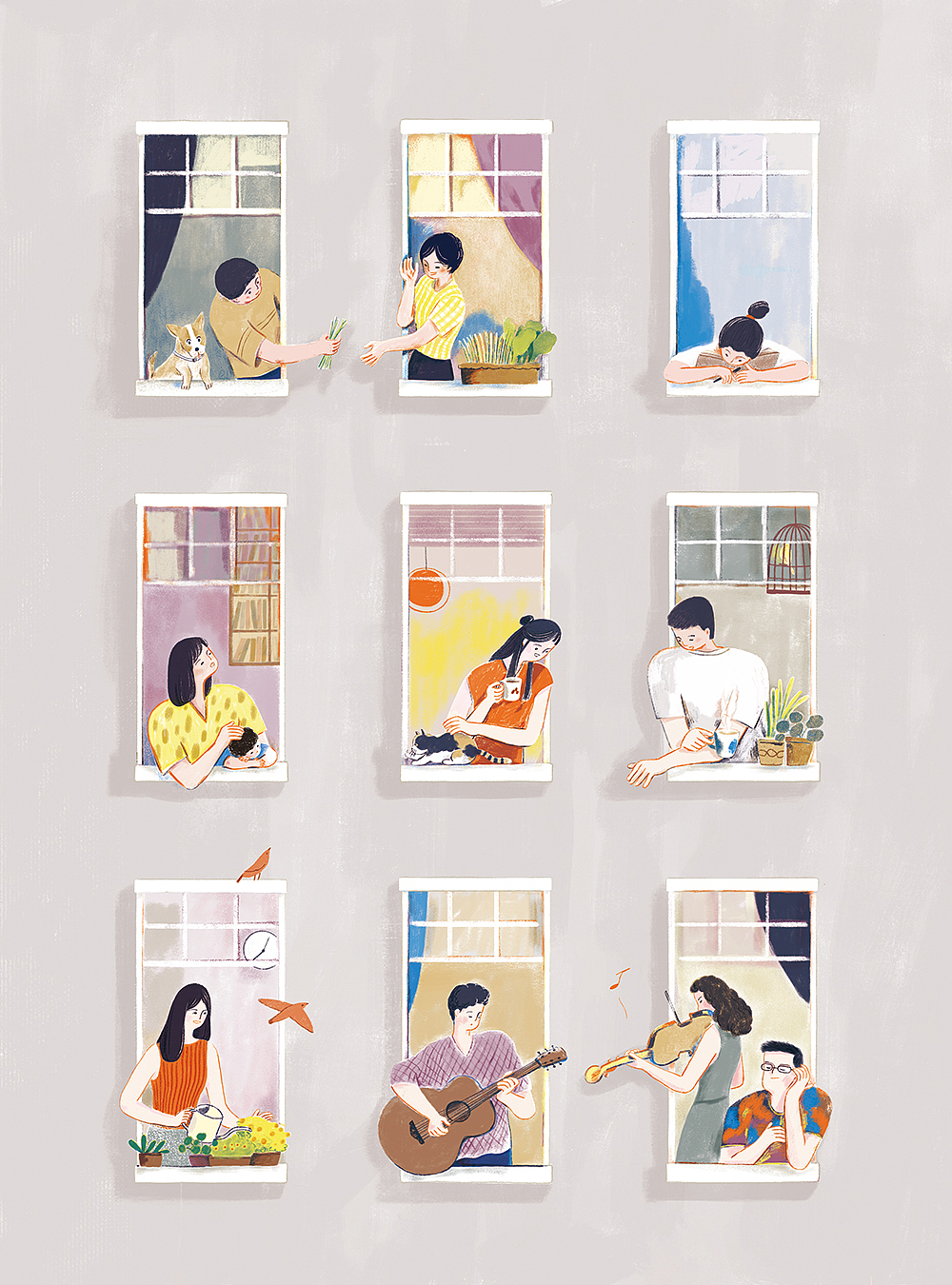 重建人与人的连结 《南风窗》杂志封面（图ZMzQ1NzIwMjM2） - 商业插画 - 站酷设计师Chessy_L原创素材 - 站酷ZCOOL