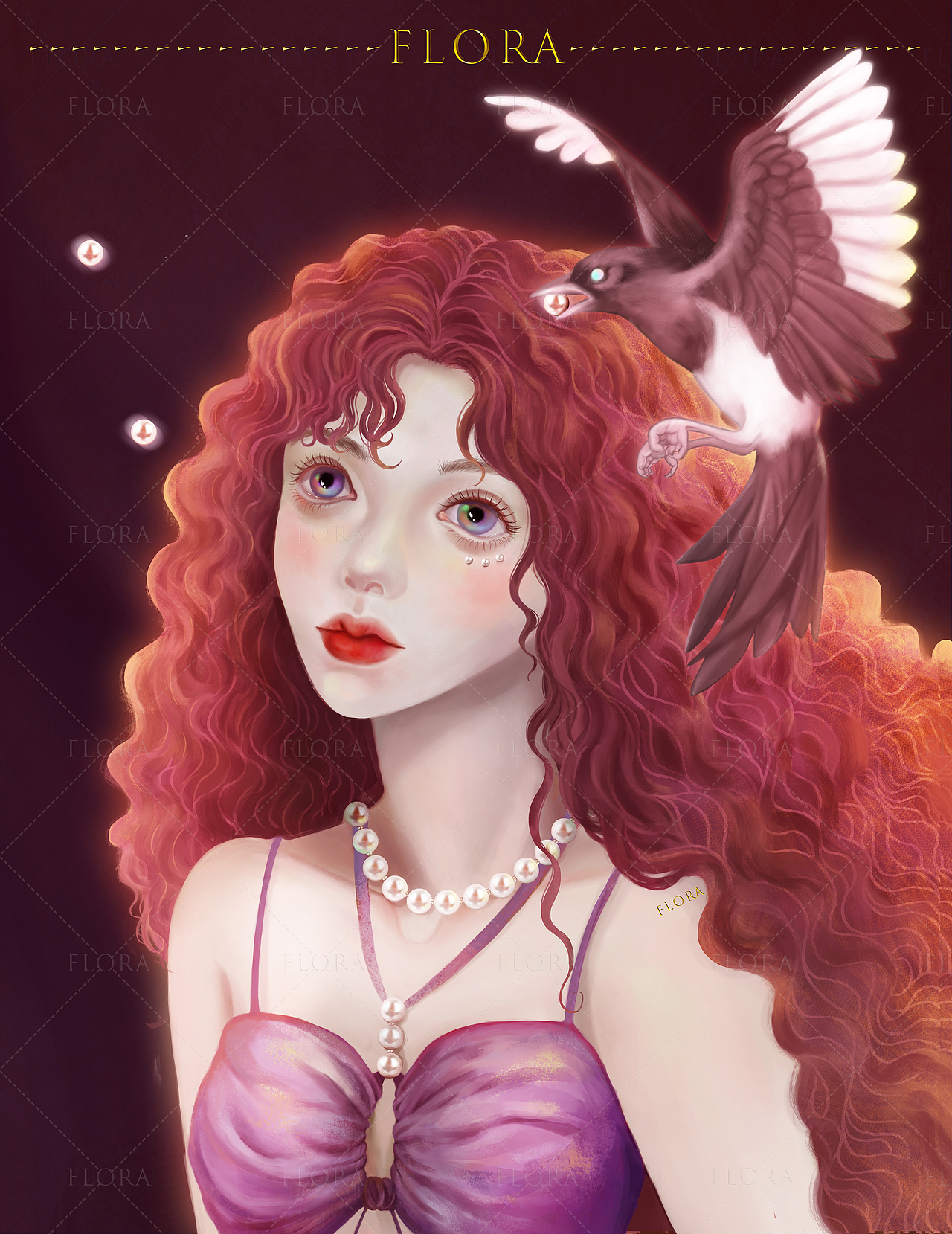 夜色深处-梦幻微写实少女系列插画合集（图ZMzMzNzQyMjIw） - 商业插画 - 站酷设计师Flora芳野原创素材 - 站酷ZCOOL