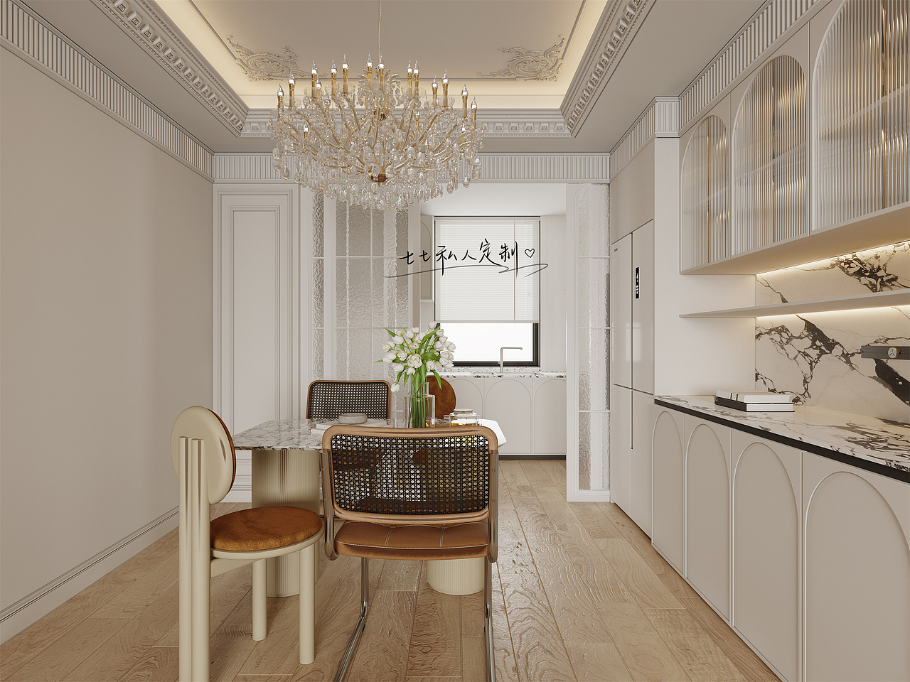 法式大平层，浪漫与理性的冲突，缔造别样轻奢豪宅~（图ZMzY2ODI5NzAw） - 家装设计 - 站酷设计师你的私人定制柒原创素材 - 站酷ZCOOL