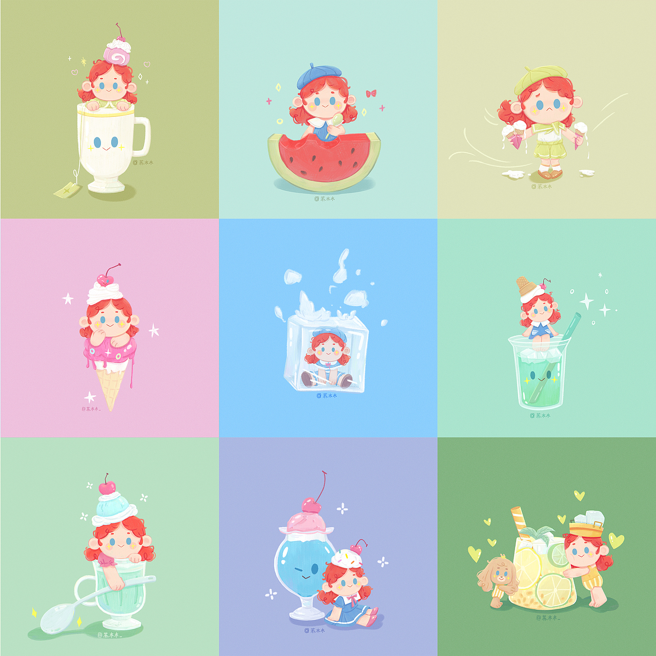 2022年终总结（图ZMzMwNDg3NTE2） - 儿童插画 - 站酷设计师苏木木_原创素材 - 站酷ZCOOL